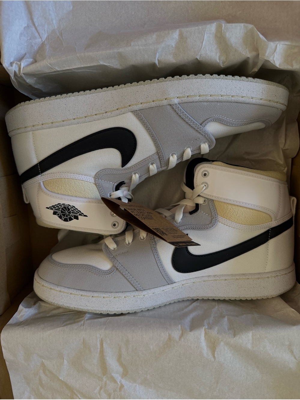 Jordan• 1 Retro AJKO in White, Black, Grey Fog Sail
